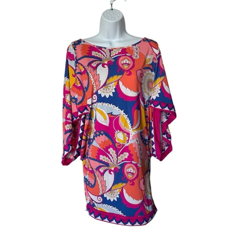 Trina Turk Sevilla Colorful Floral Swim Cover-Up Excellent Size S - Picture 3 of 10